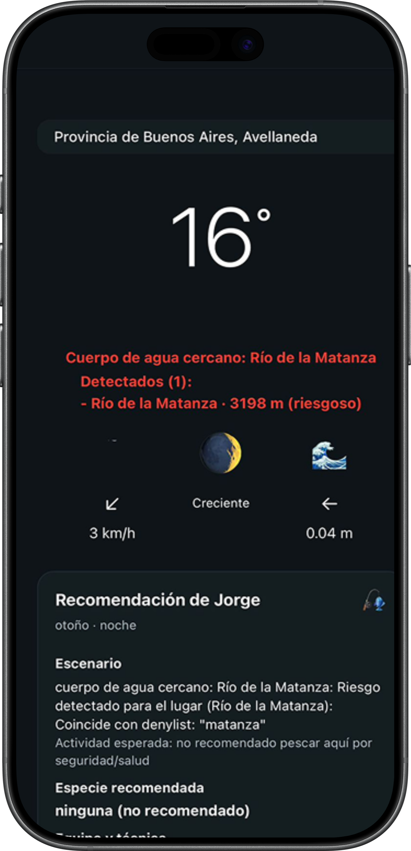 Pescapp: mockup de la app móvil